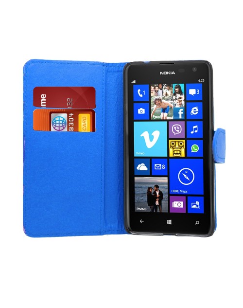 Microsoft Lumia 640 Glitter  Pu Leather Book Style Wallet Case with free  Stylus-Light Blue