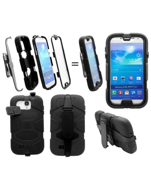 Samsung Galaxy S5 Heavy Duty Military Shockproof with built in shield Case-Black