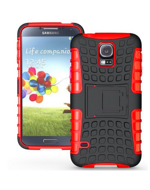 Samsung Galaxy Mini S5 Heavy Duty Military Shockproof Hard Back gripping Textured Case Red