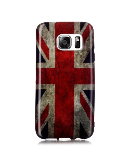 Samsung Galaxy S7 Edge Case, Soft Rubber TPU Gel Silicone Case Back Protective Cover Skin for Samsung Galaxy S7 Edge-UK Flag